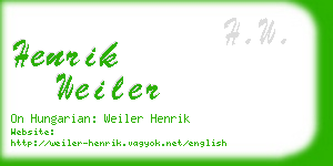henrik weiler business card